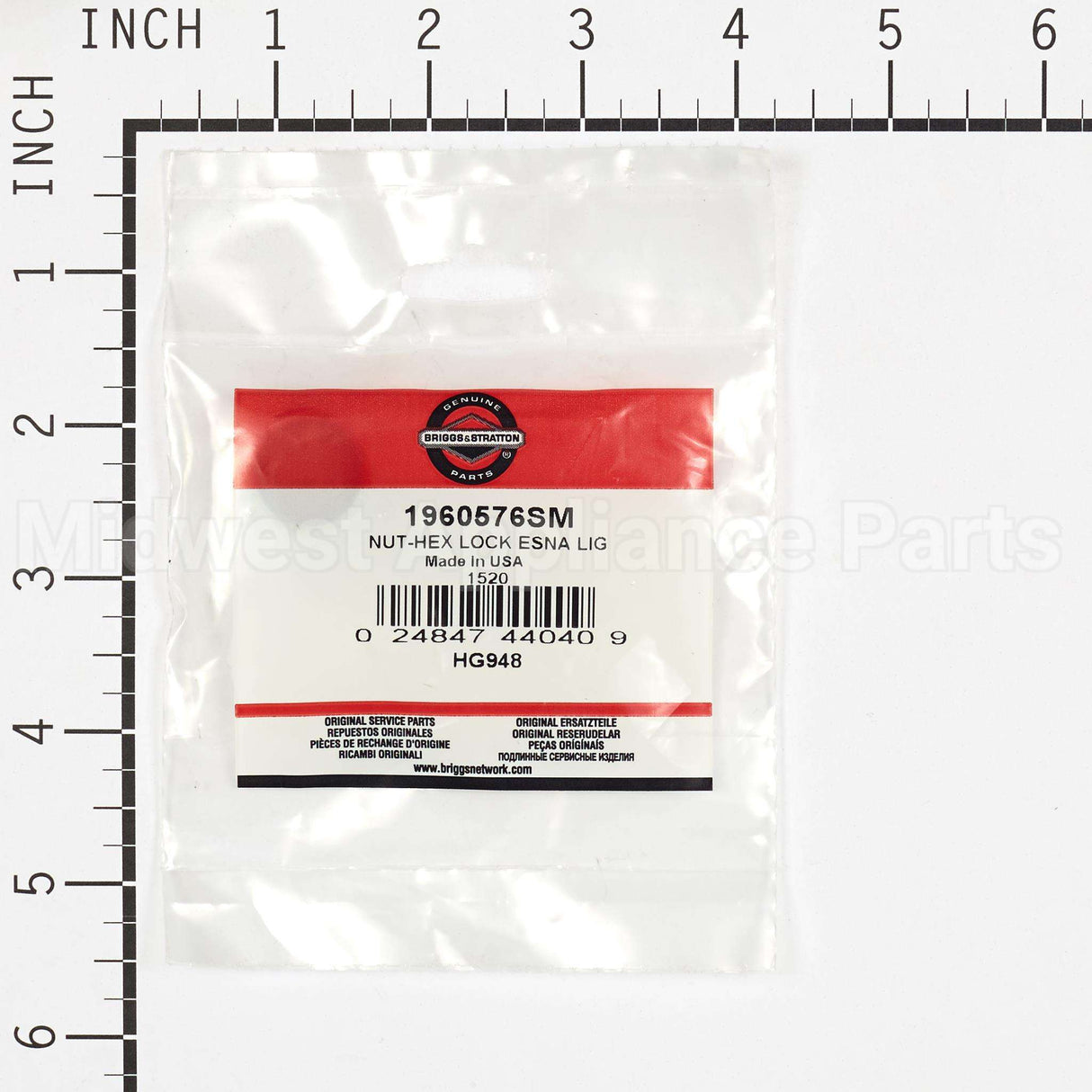 1960576SM Briggs & Stratton Nut-Hex Lock Esna Lig