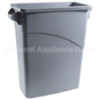 1971258 Compatible Rubbermaid 16 Gal Gray Trash Can Slim Jim W/ Handles