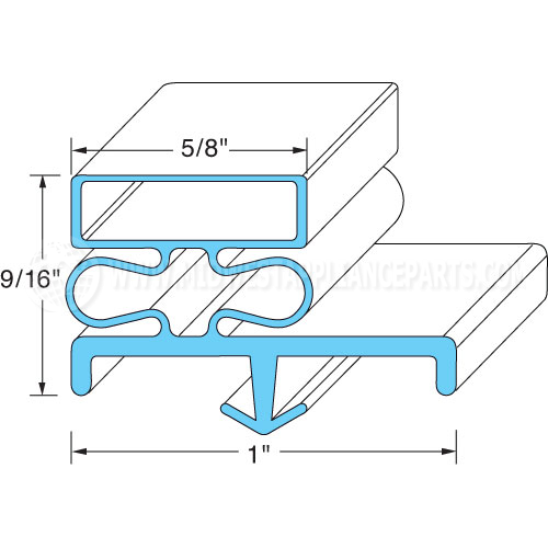 1003 Compatible Southern Pride Door Gasket 23" X 60 1/2"