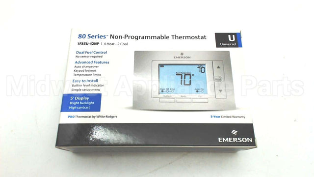 1F85U-42NP Copeland Comfort Control (White Rodgers) 4Ht/2Cl Htpump Non-Prog Tstat