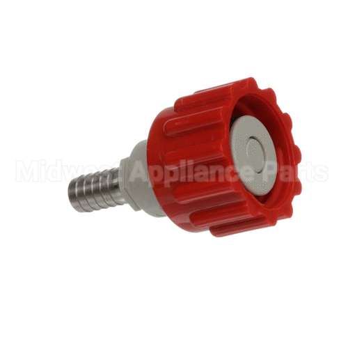 20-1104-20 Lancer Bib Connector, Ss 3/8 Barb,Red