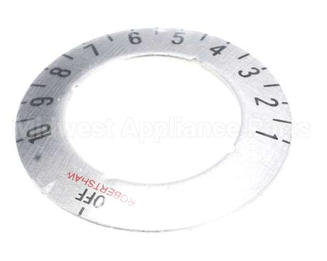 20025 Giles Plate, Knob Dial 1-10, Ghm