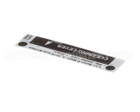 20204.1500 Bunn Decal, Cleaning Lever