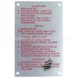 20326 Compatible Blodgett Instruction Plate