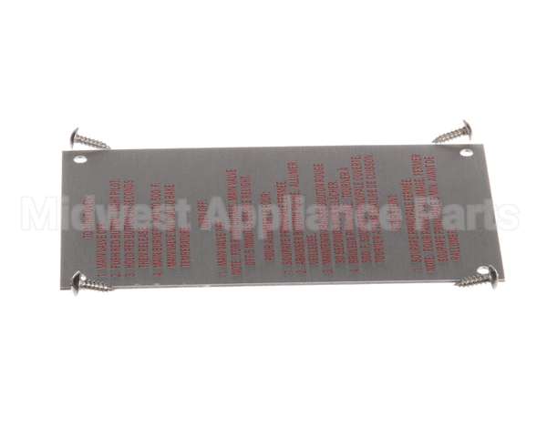 20326 Blodgett Lighting Instr Plate W/Screws