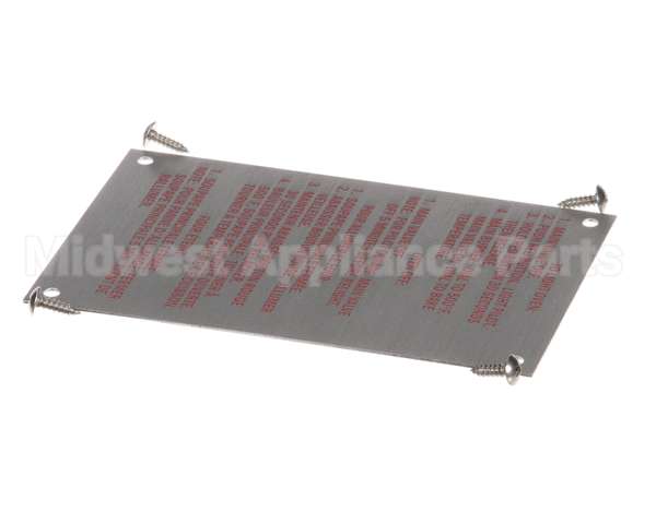 20326 Blodgett Lighting Instr Plate W/Screws