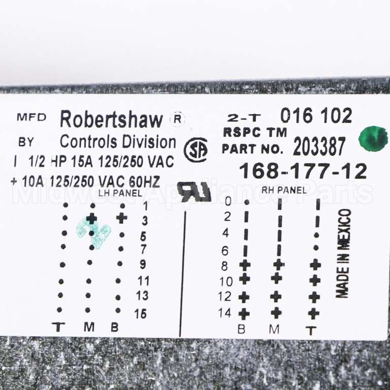 203387P Speed Queen Timer,120V 4 Cycle-Double Panel Pkg