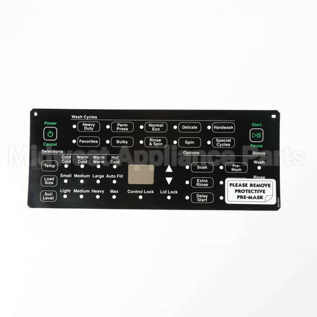 204404 Speed Queen Overlay,Control Tlw Rc H4 Hec Black