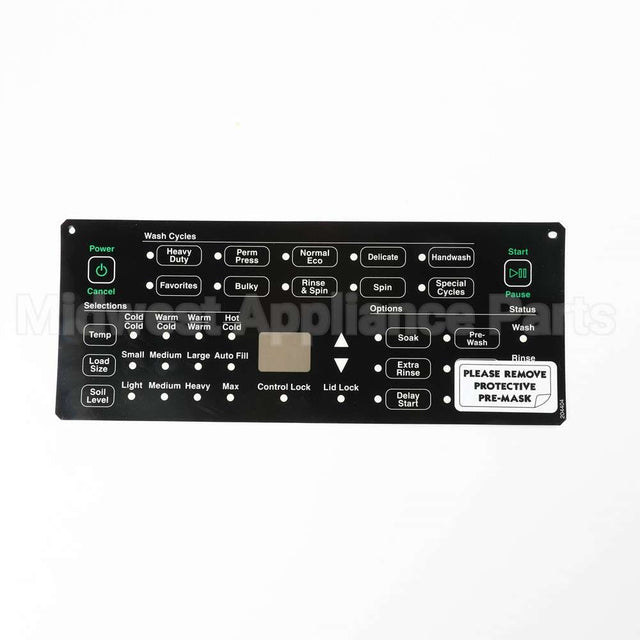 204404 Speed Queen Overlay,Control Tlw Rc H4 Hec Black