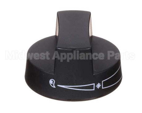 2080 Crown Verity Knob, Black