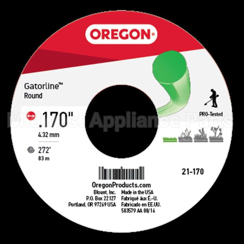 21-170 Oregon Gatorlineround .170 3Lb Spool