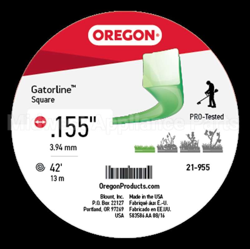 21-955 Oregon Gatorlinesquare .155 1/2Lb Do