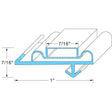 2100900013 Compatible Anthony Door Gasket 28-3/4W X 76L Od