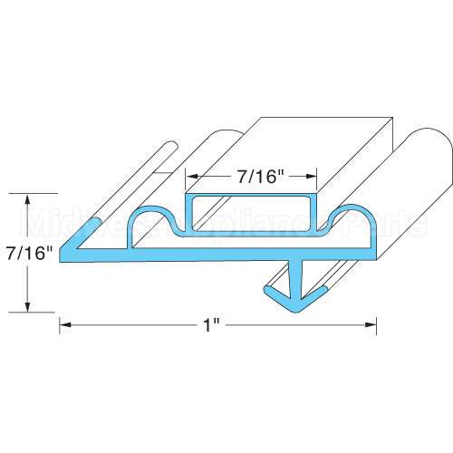 2100900013 Compatible Anthony Door Gasket 28-3/4W X 76L Od