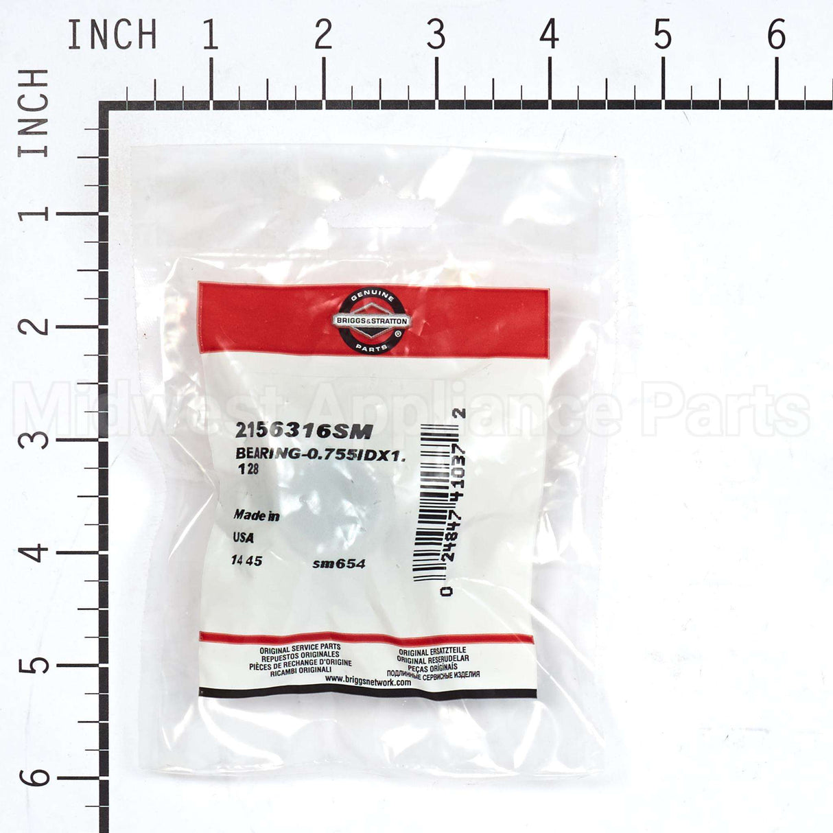 2156316SM Briggs & Stratton Bearing-0.755Idx1.128