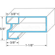 216522315 Compatible Arctic Air Door Gasket 31 1/4" X 61 5/8"