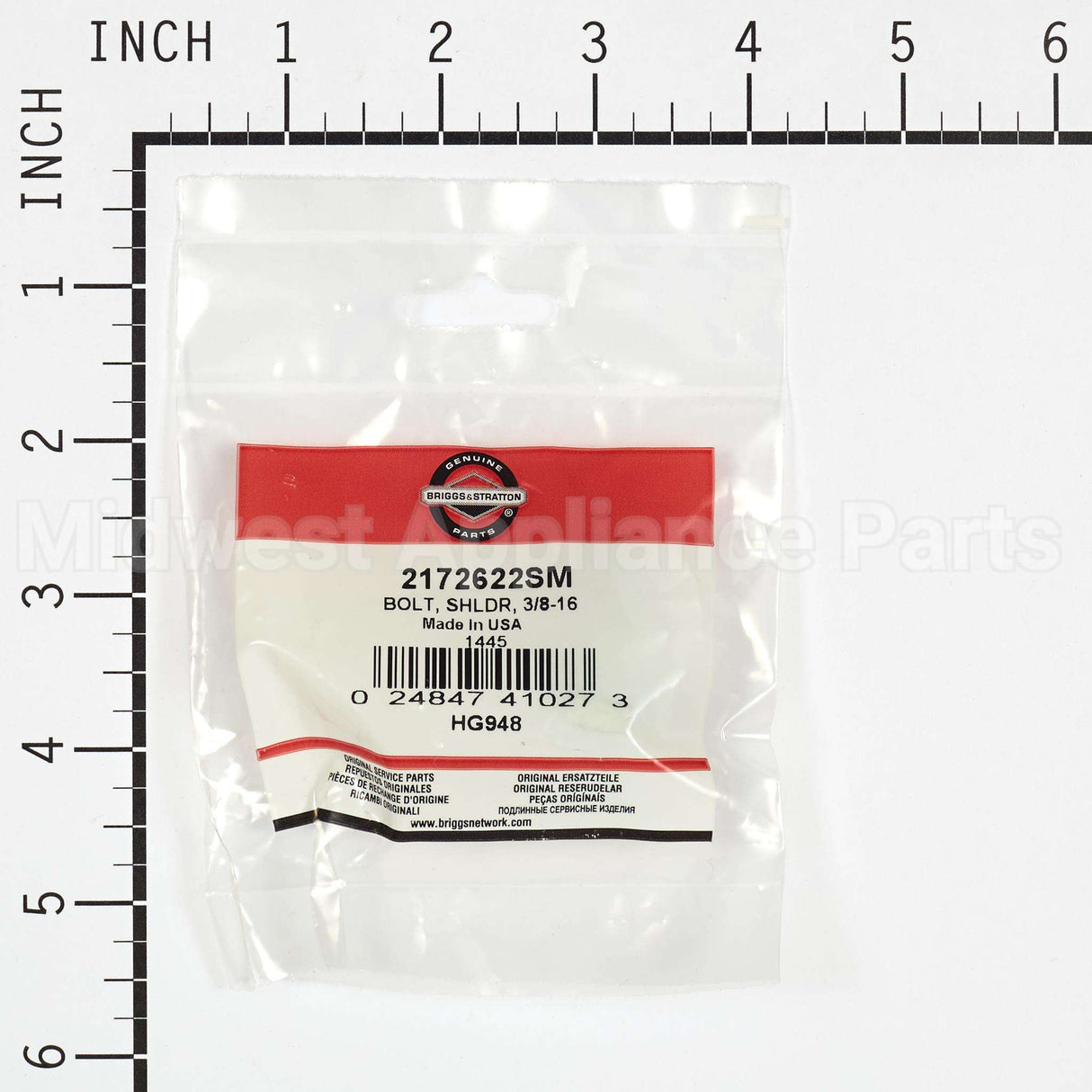 2172622SM Briggs & Stratton Bolt Shldr 3/8-16