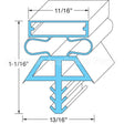 22515-1075 Compatible Kolpak Door Gasket - Lh, 32-3/8" X 77-1/2"