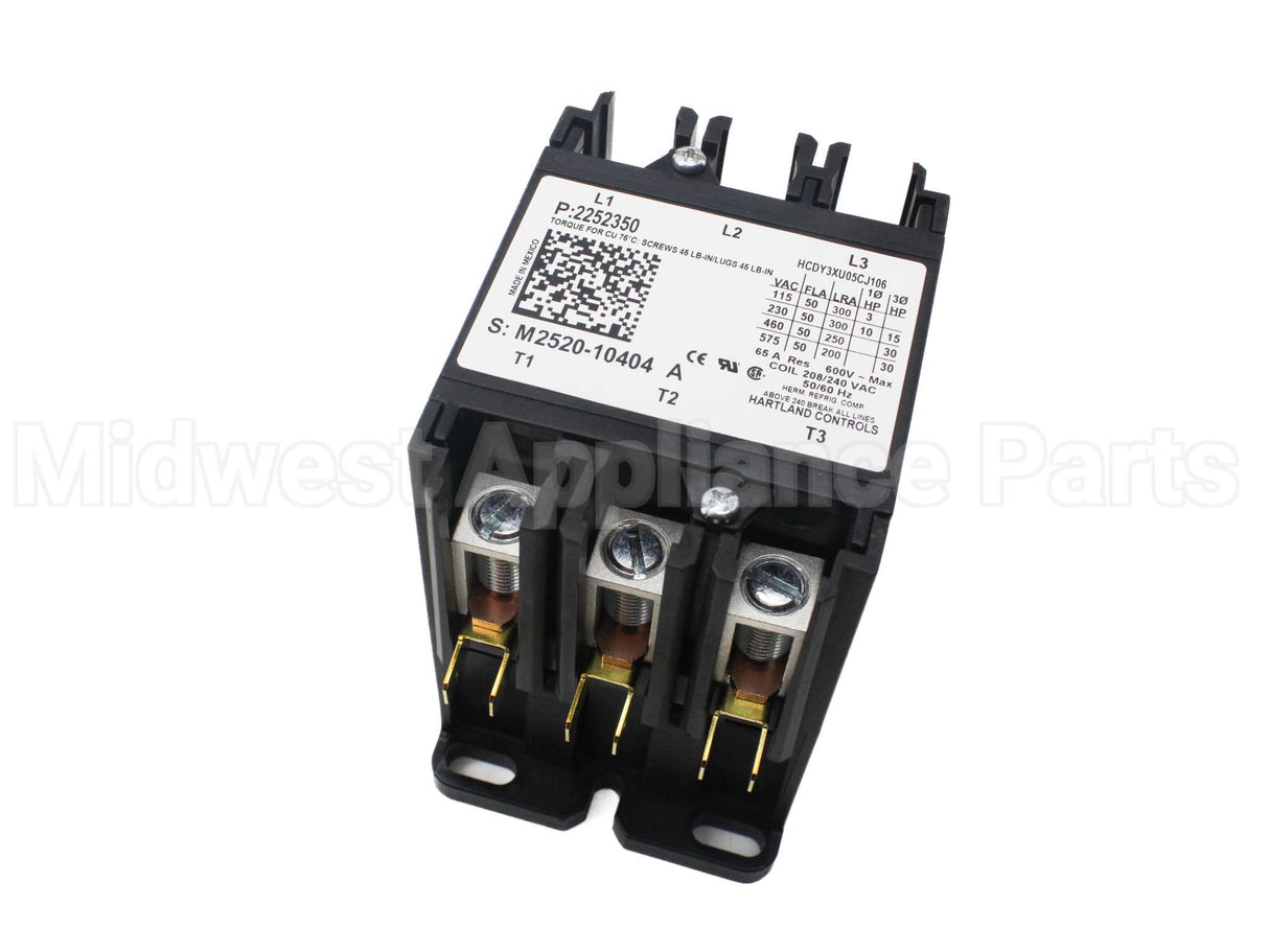 2252350 Heatcraft Refrigeration Contactor 50Amp 3Pole 208-240V