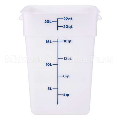 22SFSP148 Compatible Cambro Container Sq 22Qt -148 Poly/White