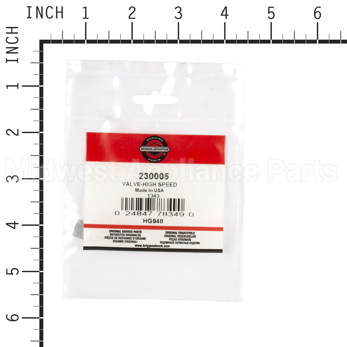 230005 Briggs & Stratton Valve-High Speed