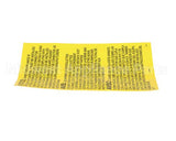 23317 Ultrafryer Decal, Instruction Gas Fryr Se