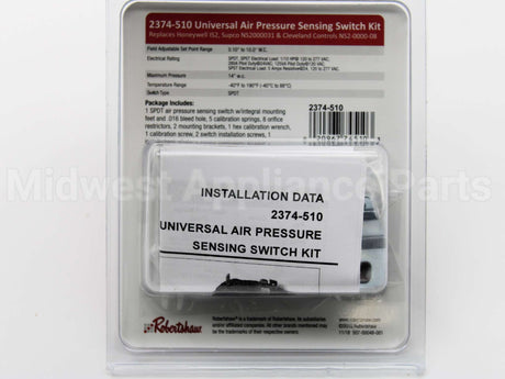 2374-510 Robertshaw Airpressureswitch .10"-10.0"Wc