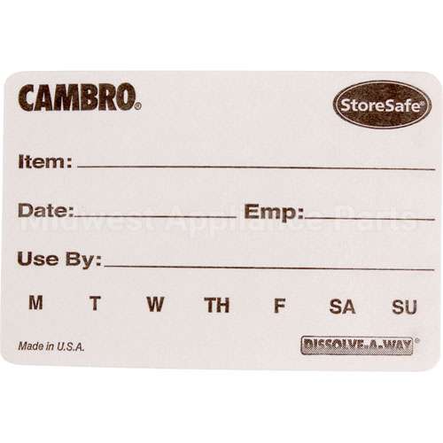 23SL Compatible Cambro Labels, Food Rotation, 100