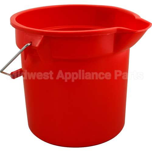 261400RED Compatible Rubbermaid Bucket 14 Qt, 12"Od, Red