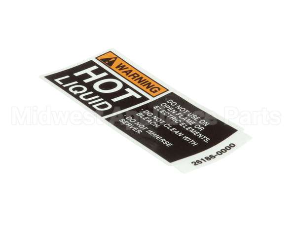 26186.0000 Bunn Decal, Warning Hot Liquid