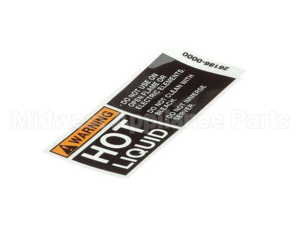 26186.0000 Bunn Decal, Warning Hot Liquid