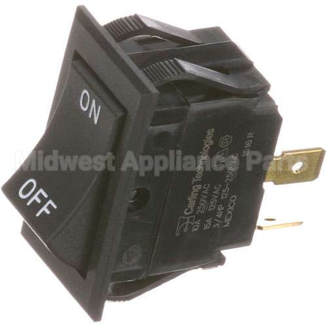 M5132 Compatible Blodgett Switch, On/Off Black Rocker