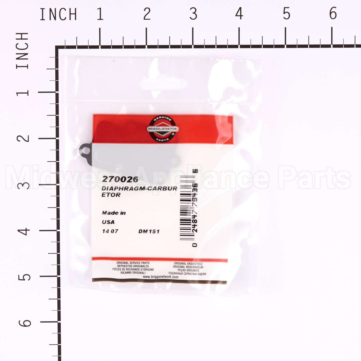 270026 Briggs & Stratton Diaphragm-Carburetor