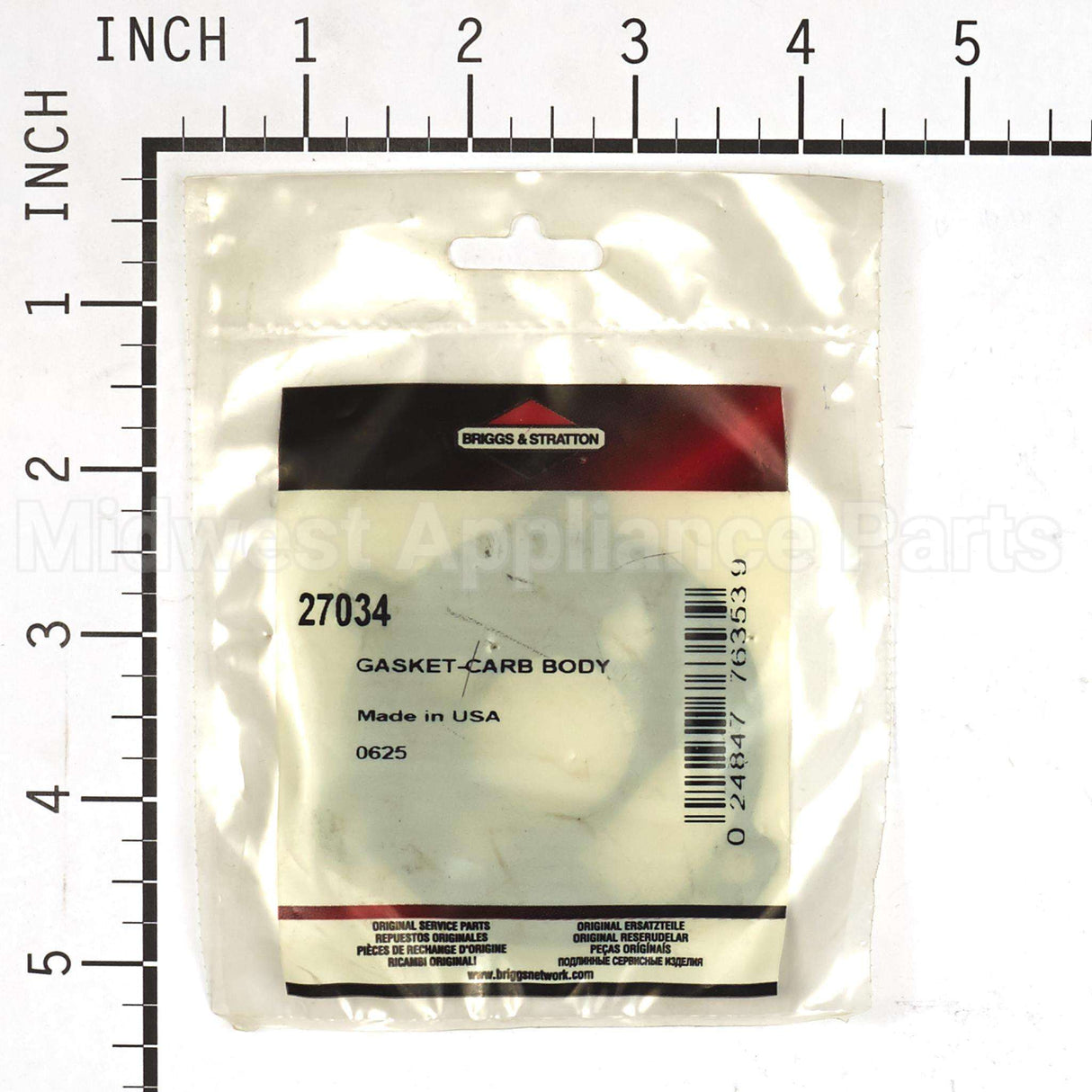 27034 Briggs & Stratton Gasket-Carb Body