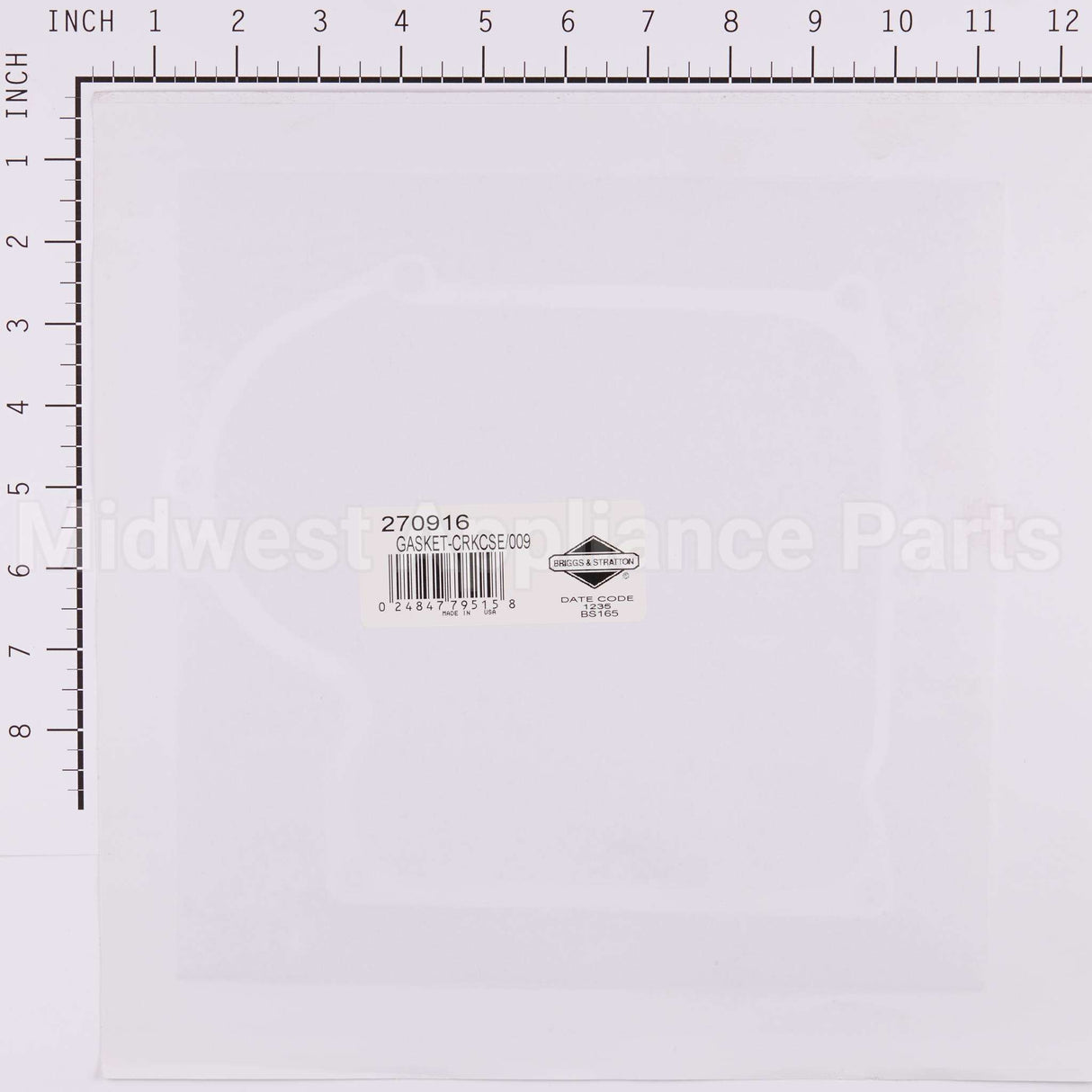 270916 Briggs & Stratton Gasket-Crkcse/009