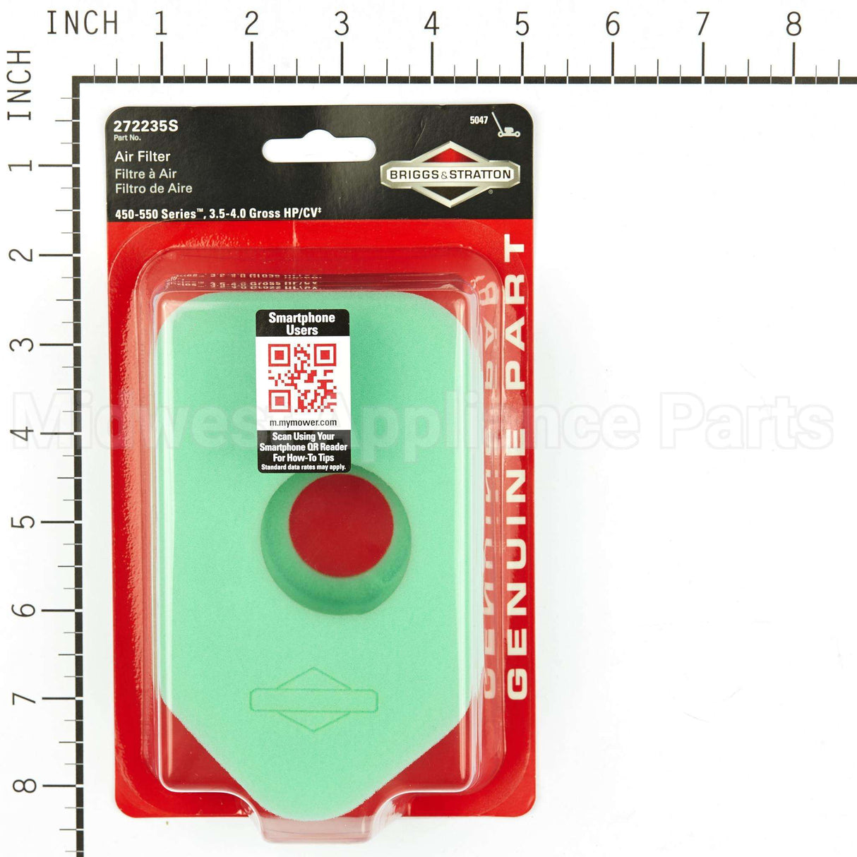 272235S Briggs & Stratton Filter-A/C Foam