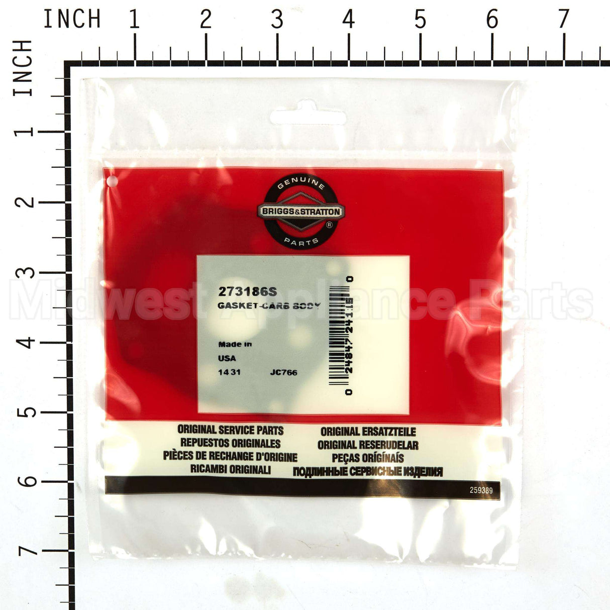 273186S Briggs & Stratton Gasket-Carb Body