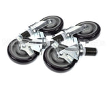 28-124S Krowne Set Of 1-1/2" Stem Caster With 5" Lockin