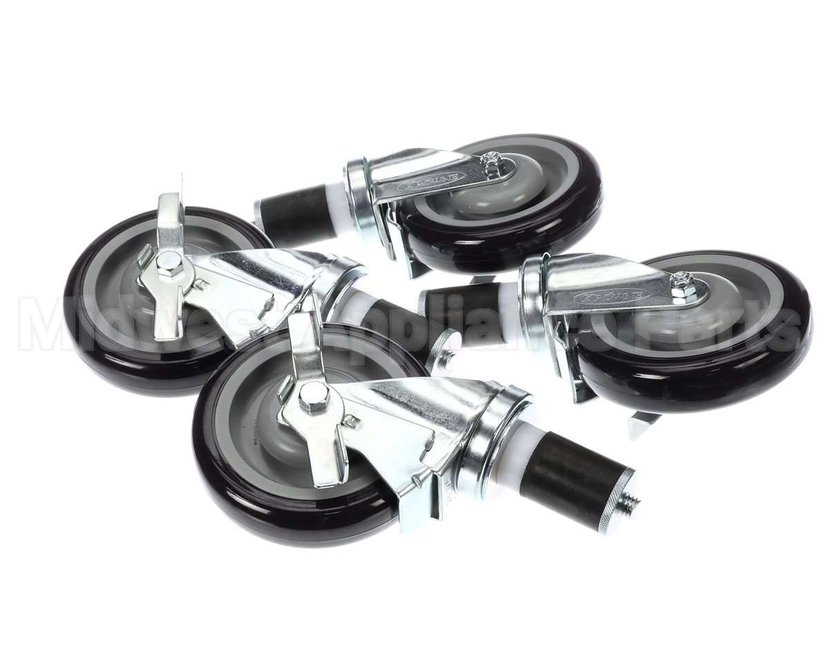 28-124S Krowne Set Of 1-1/2" Stem Caster With 5" Lockin