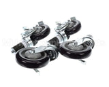 28-124S Krowne Set Of 1-1/2" Stem Caster With 5" Lockin