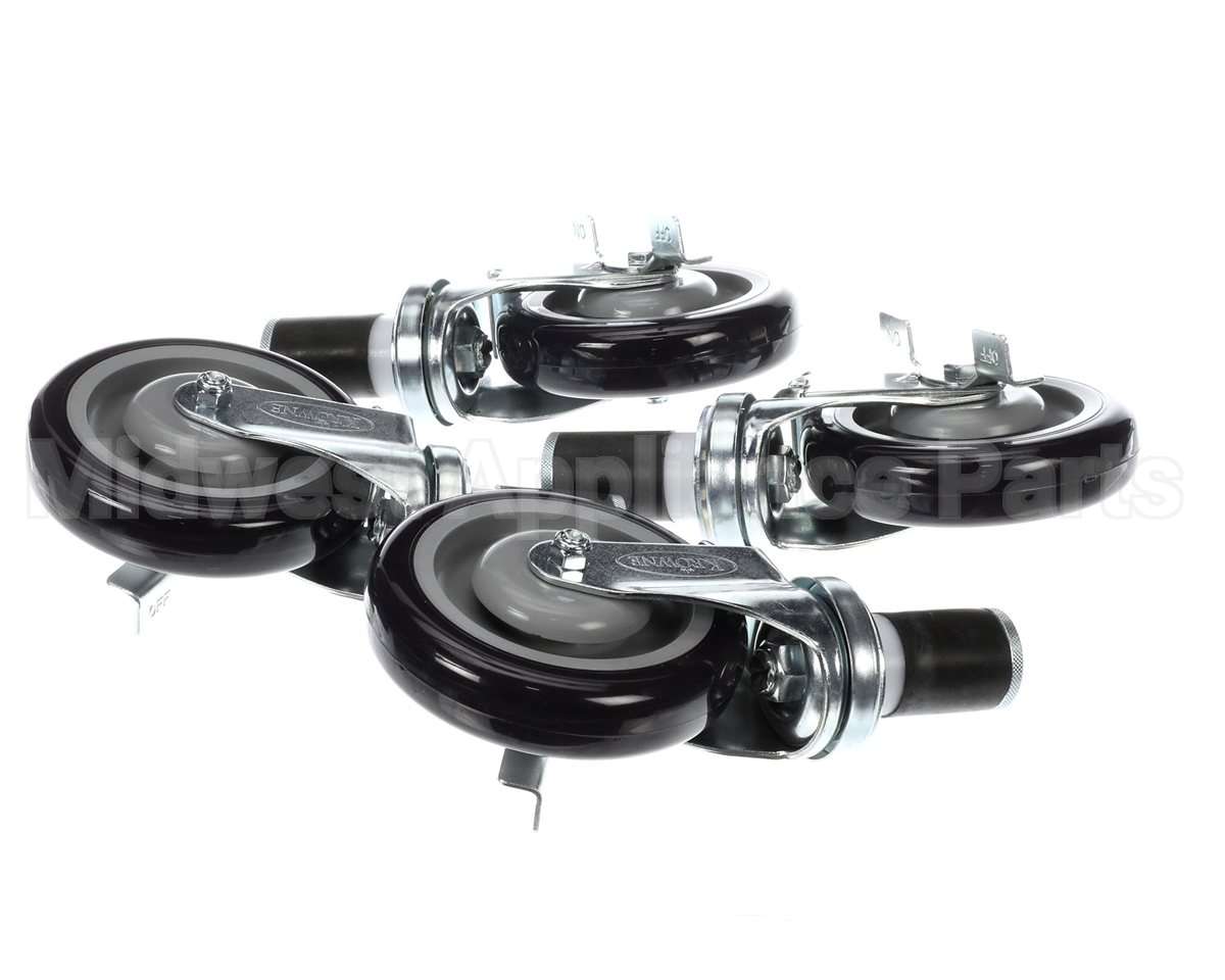 28-124S Krowne Set Of 1-1/2" Stem Caster With 5" Lockin