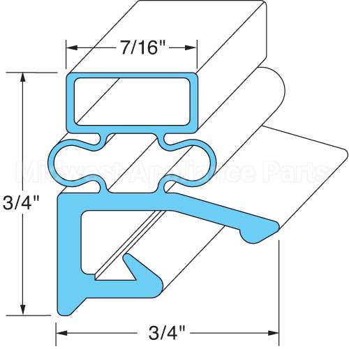 280984-10 Compatible Vulcan Gasket, Door
