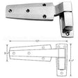 2860-1216-1110 Compatible Standard Keil Hinge, Cam (2" Ofst)