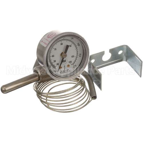 299-1004 Compatible American Dish Service Gauge, Temperature - 100-220, Rear Palnut