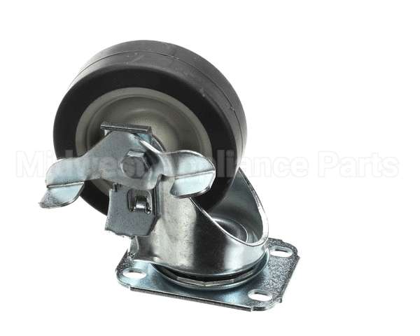 40700 Giles Caster, 5-In, Swivel, W/Brake, Plate Mou