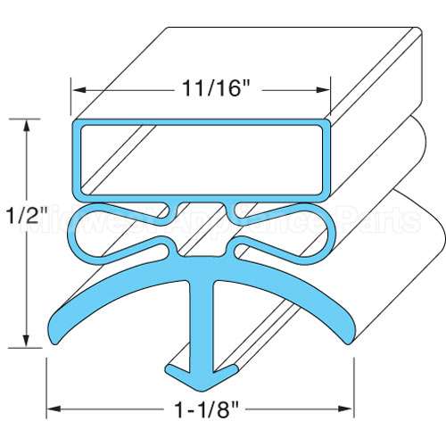 2GADM008001 Compatible Delfield Drawer Gasket