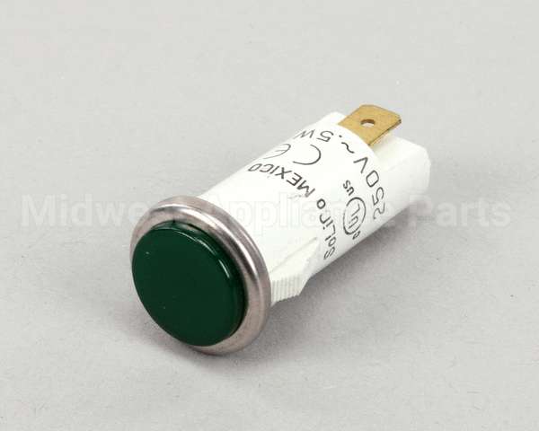 2J-35697 Wells Pilot Lt Green 250V 1/3W