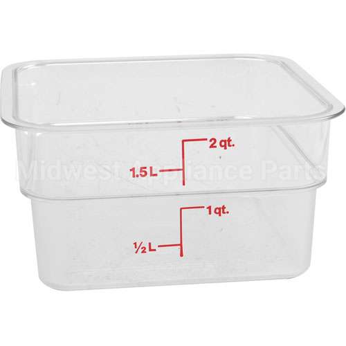 2SFSCW135 Compatible Cambro Container Sq Clear 2Qt