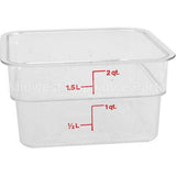 2SFSCW135 Compatible Cambro Container Sq Clear 2Qt