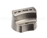 3095 Royal Range Nickel Plate Knob W/Black Letters